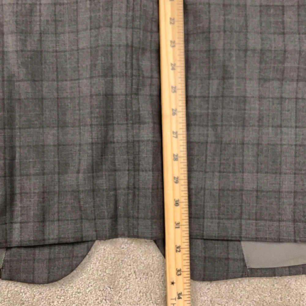 Pronto Uomo Platinum Suit Men 50R Gray Plaid 2 Button Wool Sport‎ Jacket